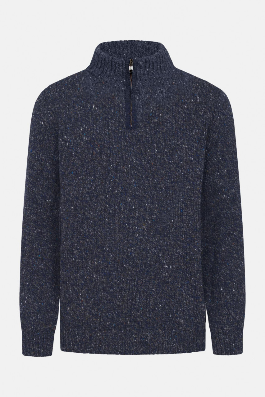Fisherman out of Ireland Troyer Herren Pullover Blau Donegal