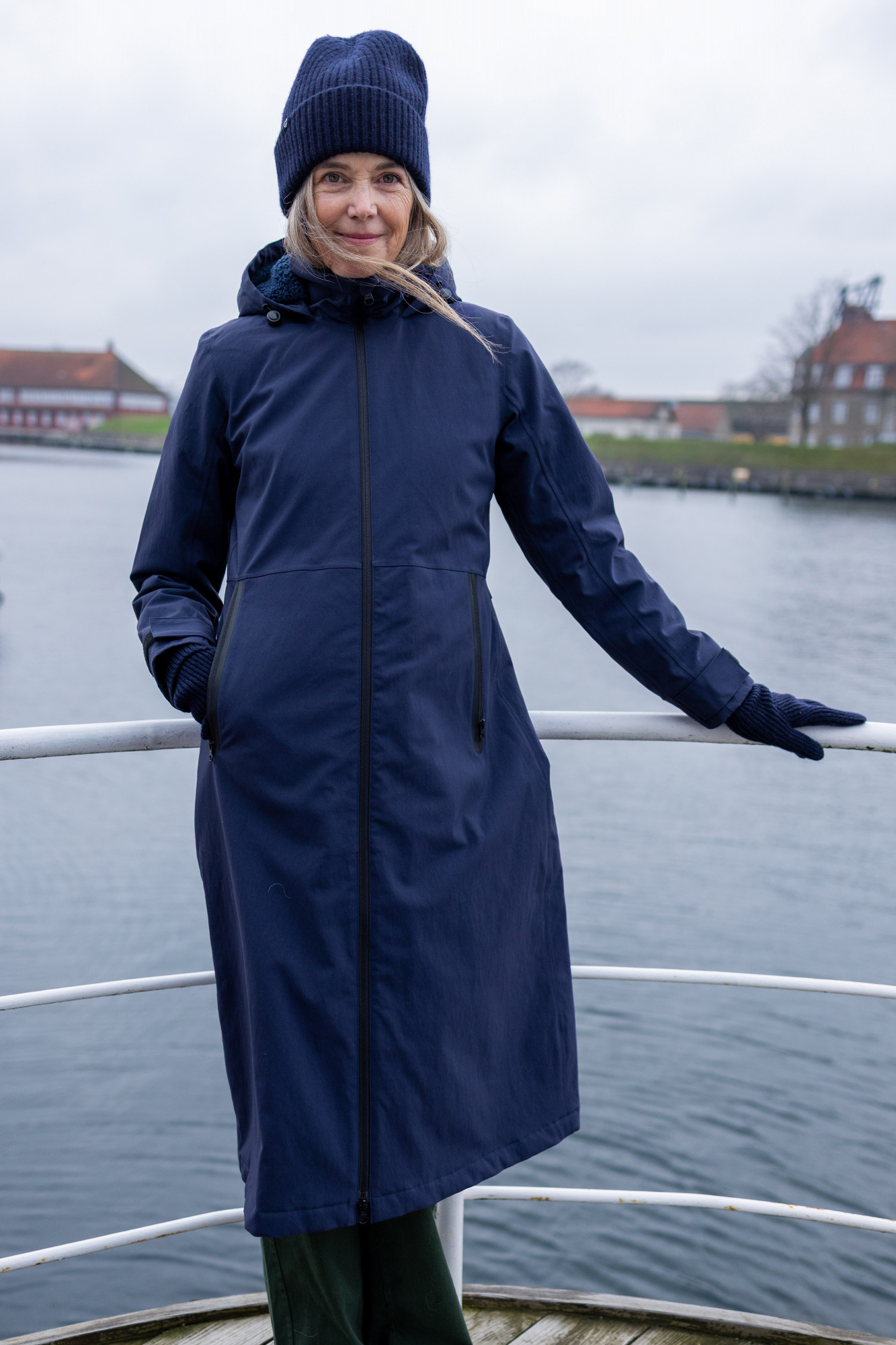 Danefae Wintermantel Danesandur Damen Navy Dunkelblau