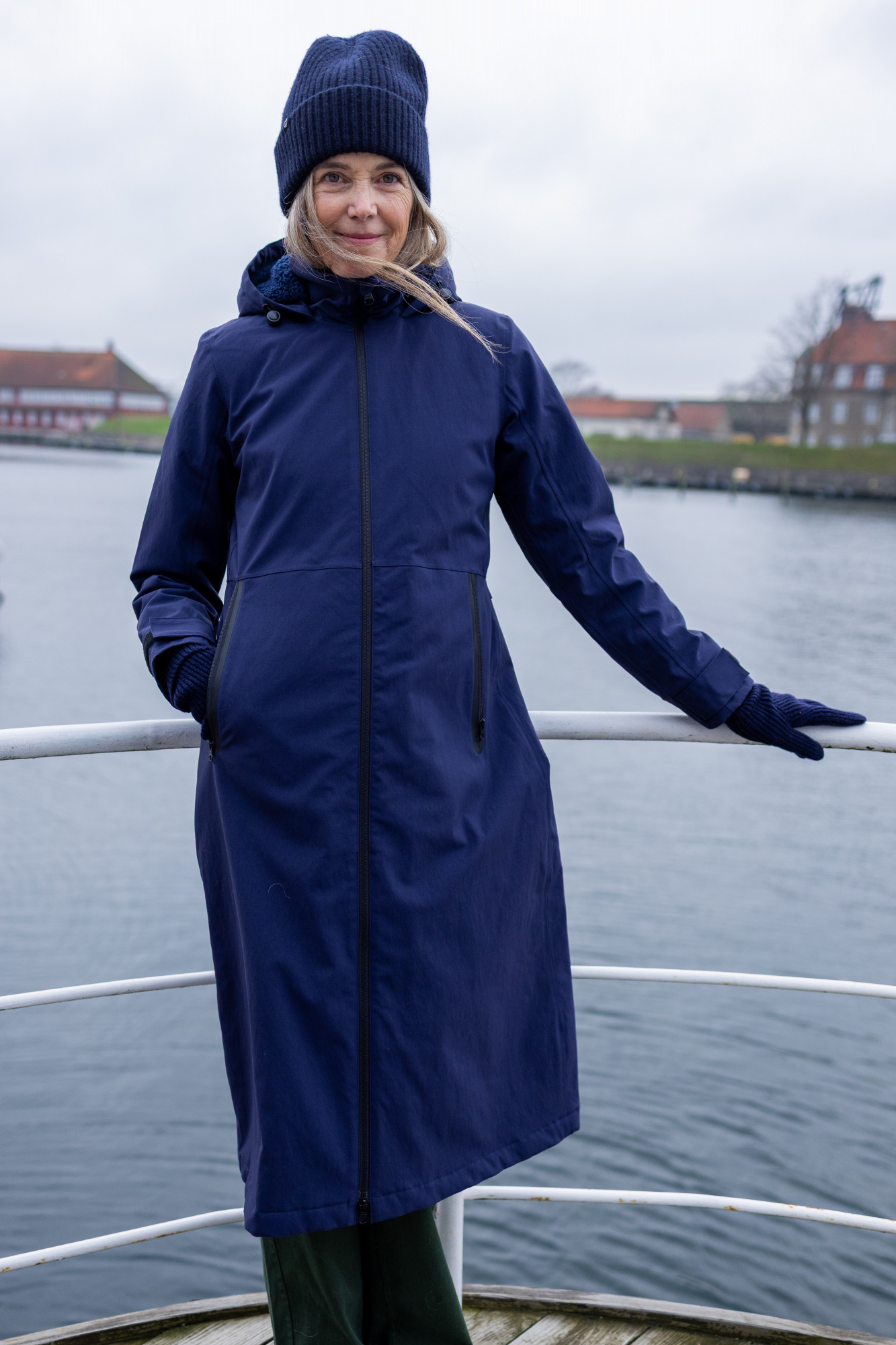 Danefae Wintermantel Danesandur Damen Navy Dunkelblau