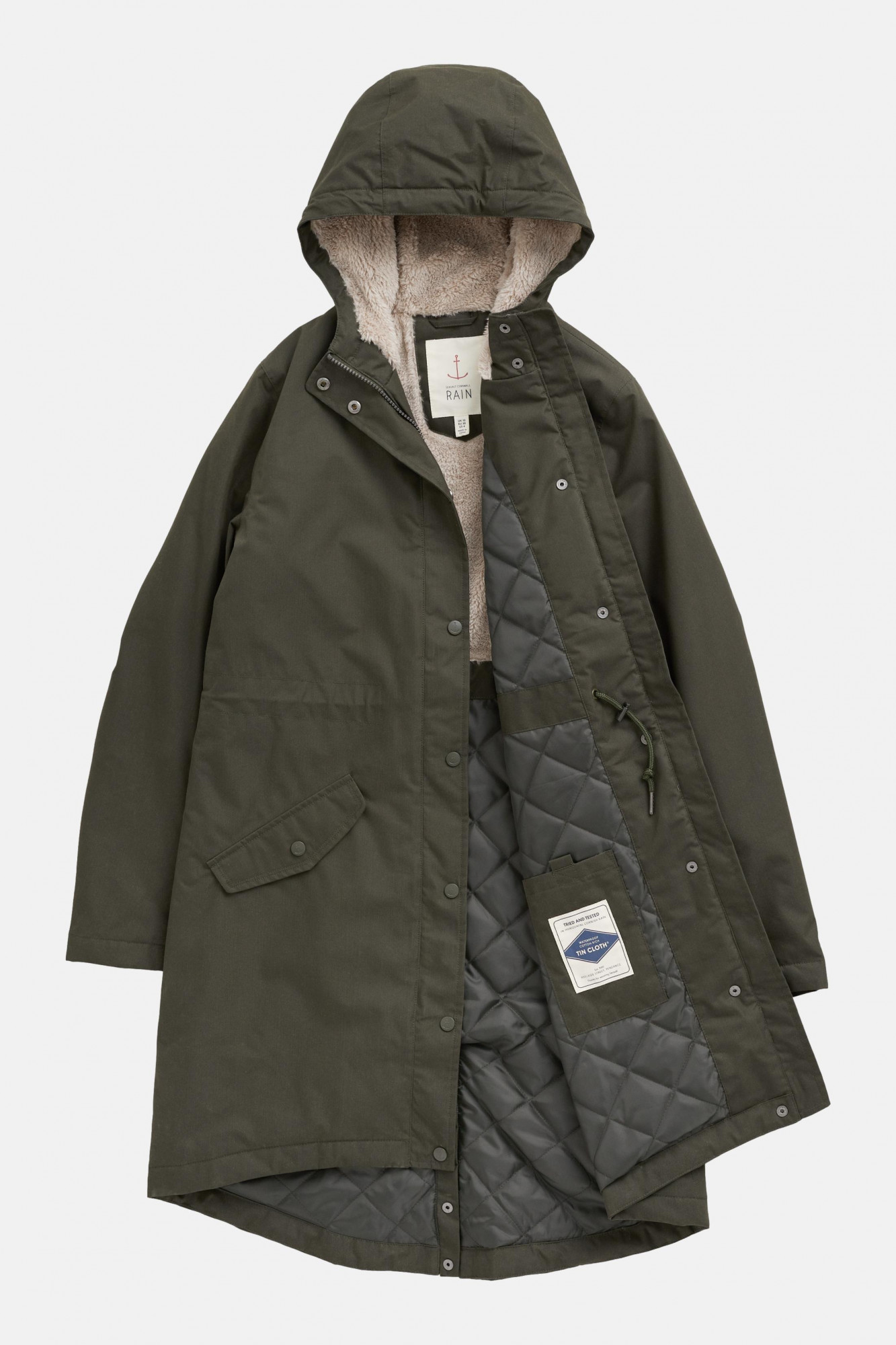 Seasalt Cornwall Regenjacke Plant Hunter Damen Oliv Grün Winterjacke
