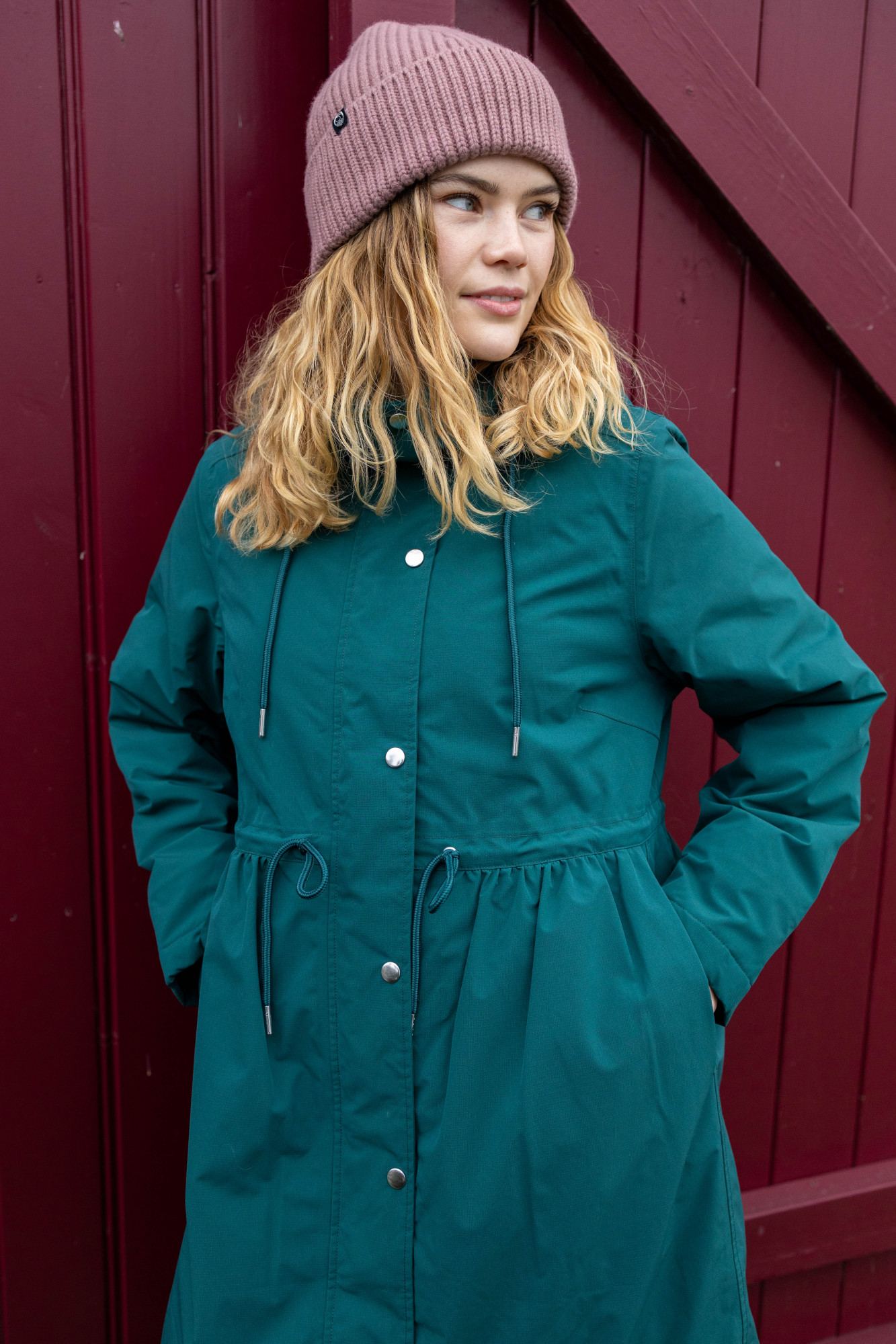 Danefae Winterjacke Danedelight Damen Petrol Parka Extra Lang