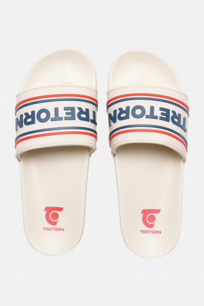 Tretorn Badelatschen T-Slipper Weiß Rot Blau Schlappen