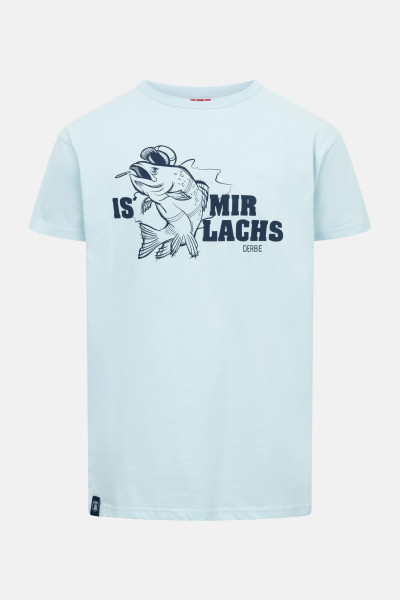 Derbe T-Shirt  Is mir Lachs Herren Hellblau