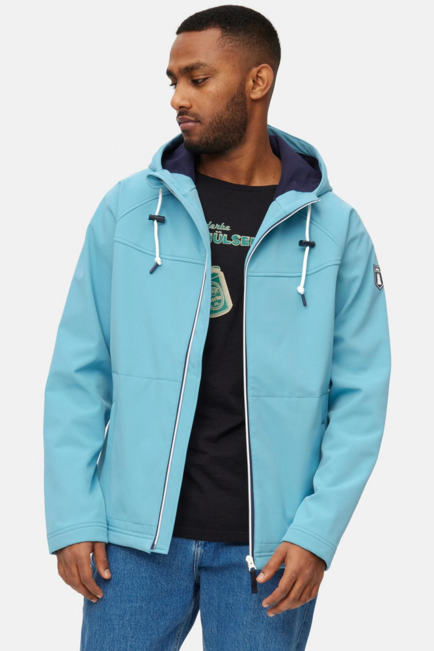 Derbe Übergangsjacke Isleby Herren Türkis Hellblau Softshell