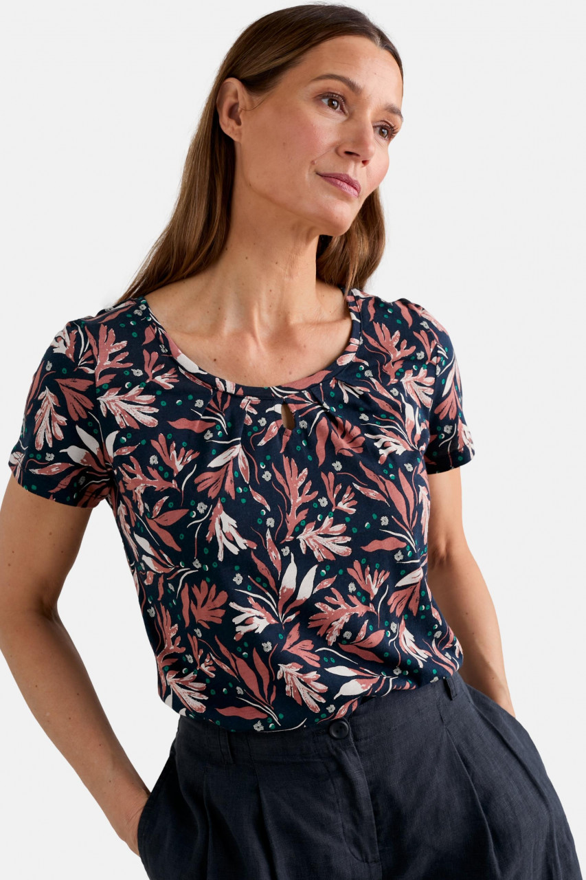 Seasalt Cornwall Appletree Damen Shirt Blau Rot Floral Maritim