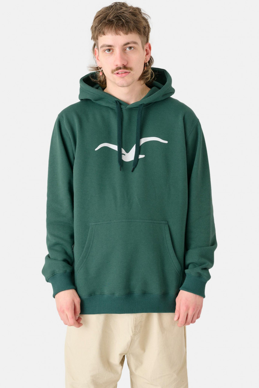 Cleptomanicx Herren Kapuzenpullover Möwe Evergreen Grün Hoody 