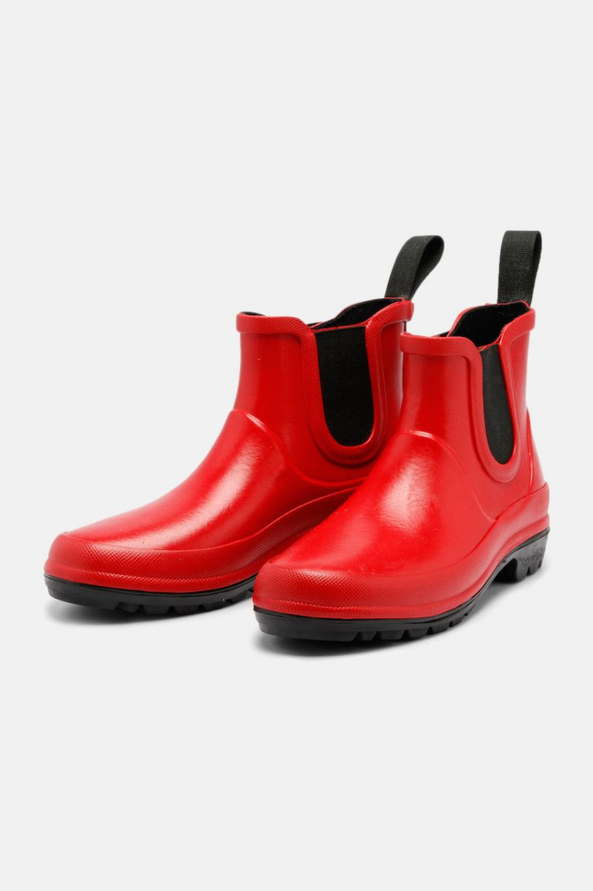 Grand Step Shoes Vickie Damen Gummistiefel Rot Chelsea