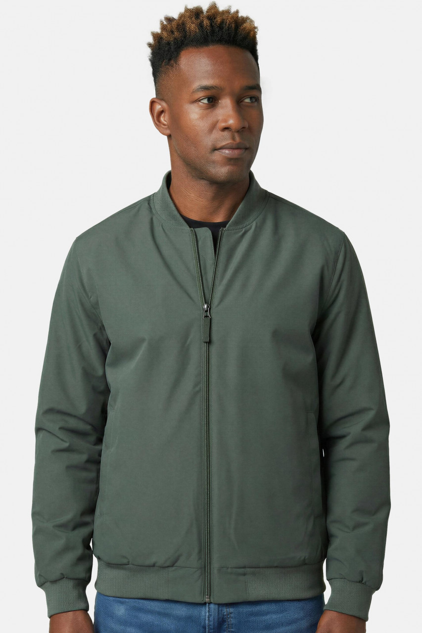Derbe Übergangsjacke Blousholm Pinstripe Herren Oliv Grün