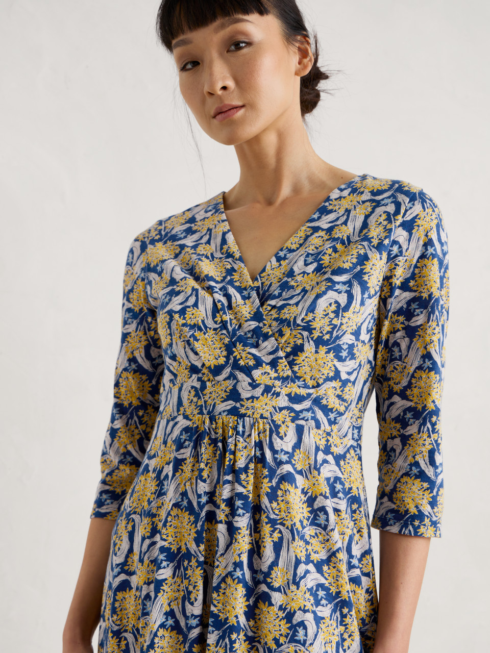 Seasalt Cornwall Kleid Chapelle Damen Blau Gelb GOTS