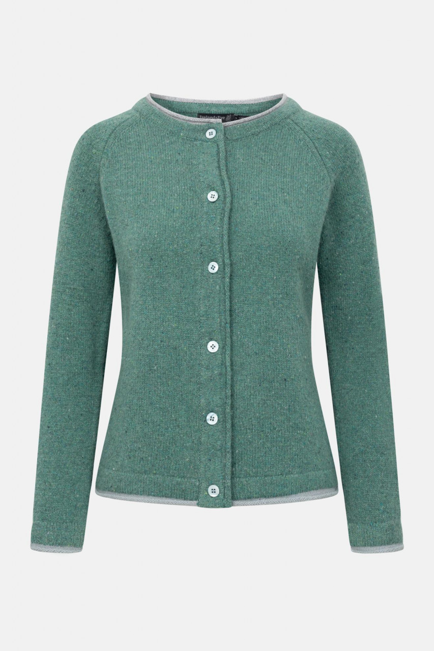 Strickjacke Killiney Türkis für Damen von IrelandsEye