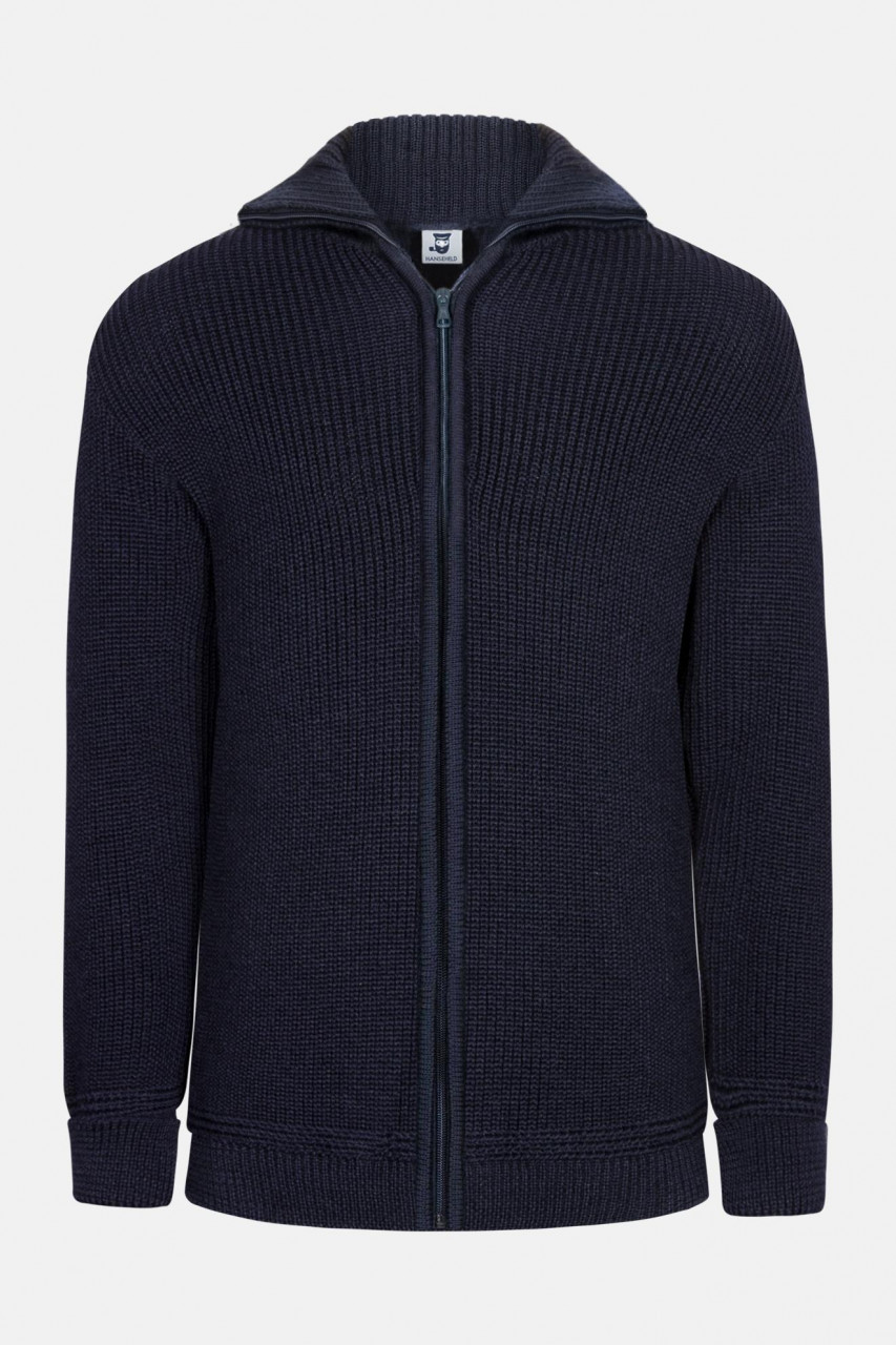 Troyer Strickjacke Hanseheld Wolle Herren Blau