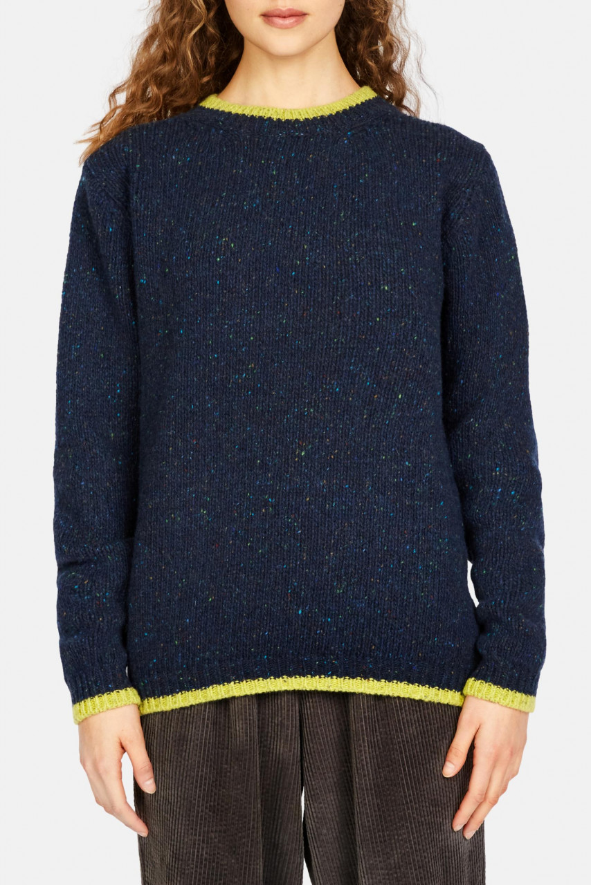 IrelandsEye Pullover Slaney Damen Blau Navy Gelb