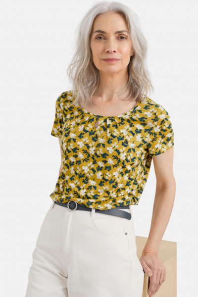 Seasalt Cornwall Appletree Damen Shirt Gelb Weiß Blumen Floral Seasalt Cornwall Appletree Damen Shirt Gelb Weiß Blumen Floral