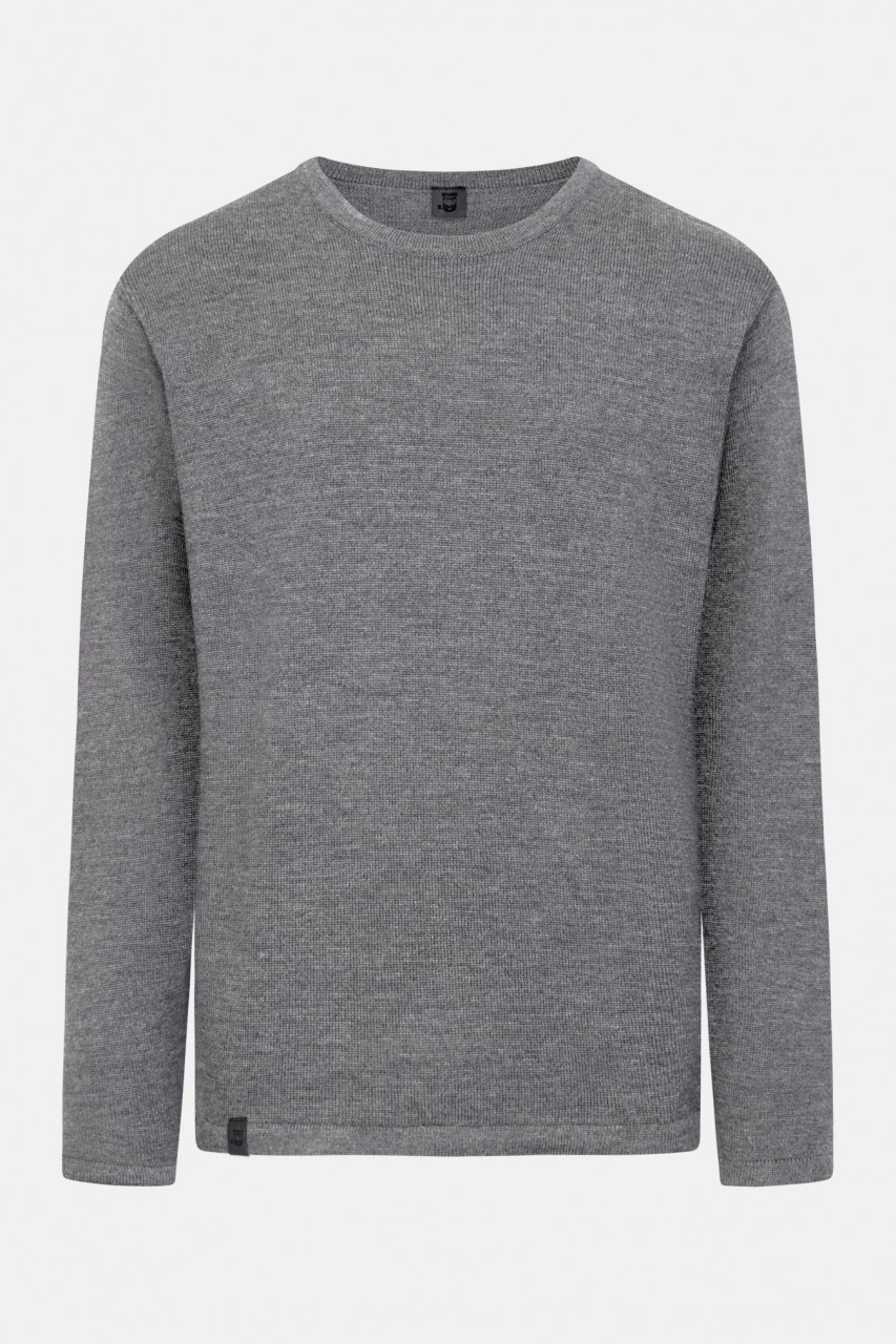 Hanseheld Herren Strickpullover Merino Grau