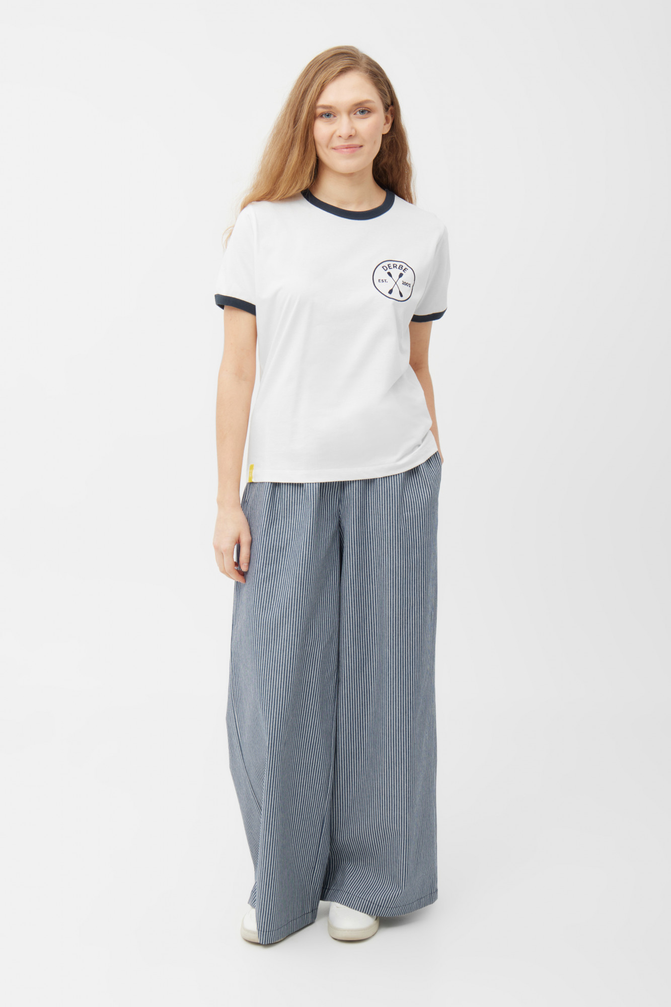 Derbe T-Shirt Paddeln Damen Weiß Blau