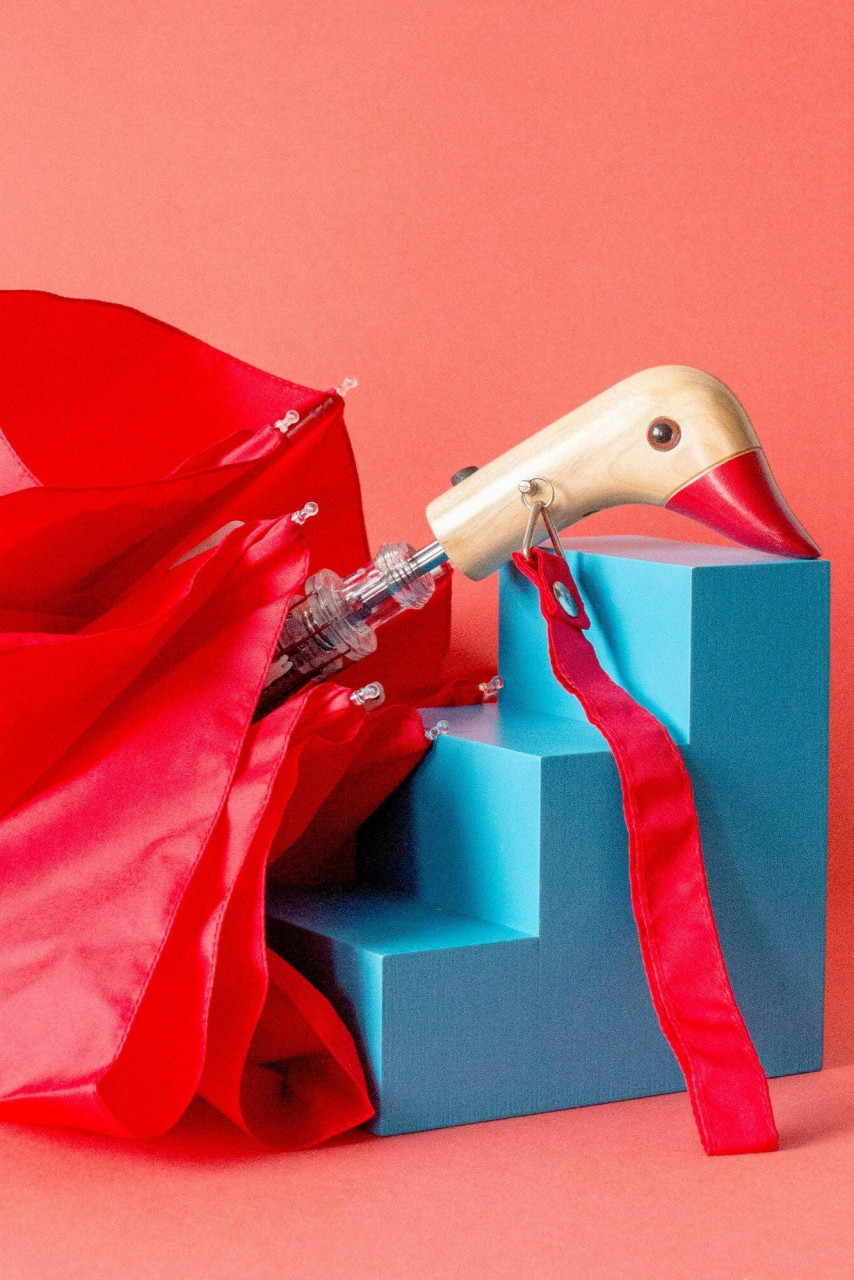 Original Duckhead Regenschirm Rot