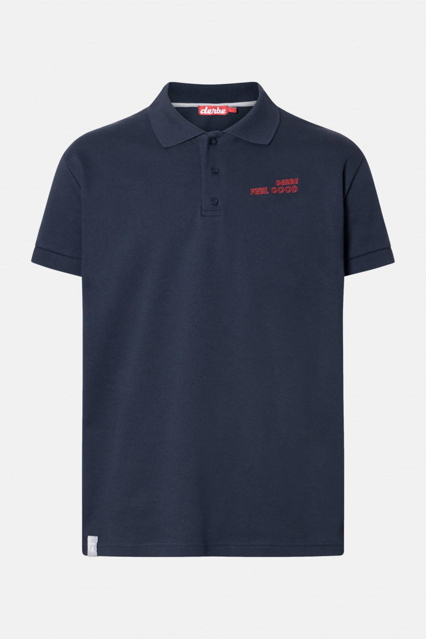 Derbe Feel Good Herren Polo Shirt Navy Dunkelblau Nachhaltig