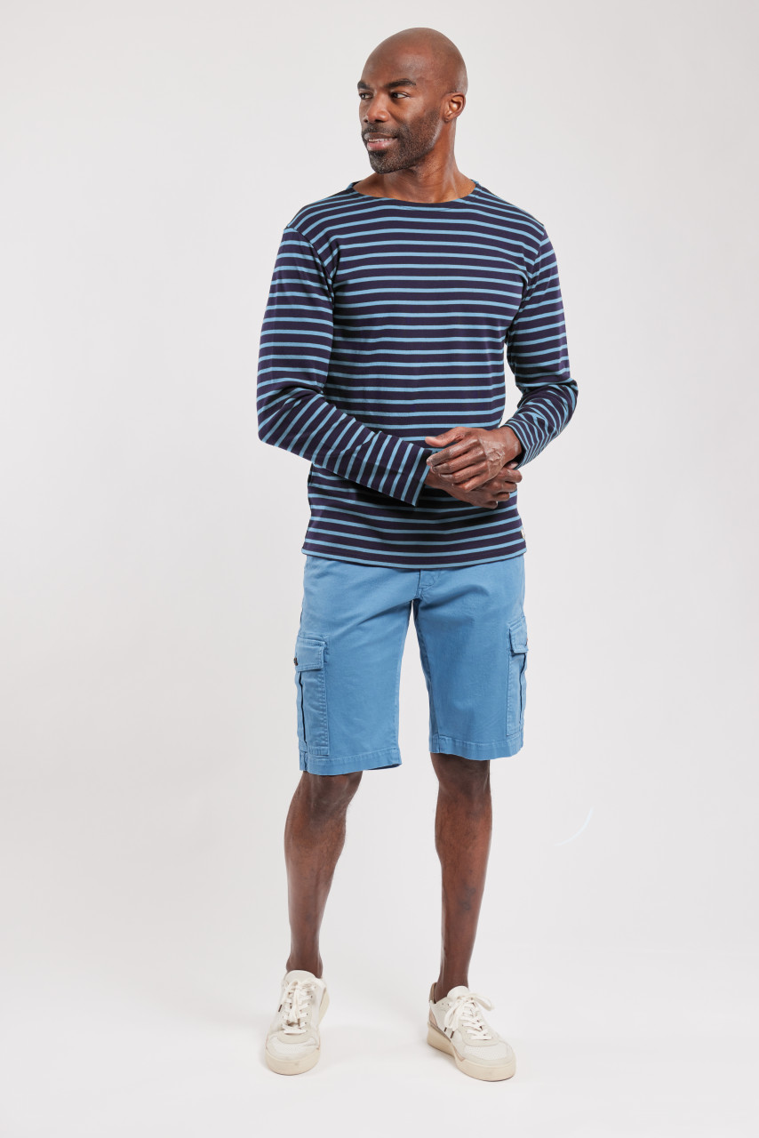 Armor Lux Streifenshirt Dunkelblau Hellblau Gestreift Herren Mariniere