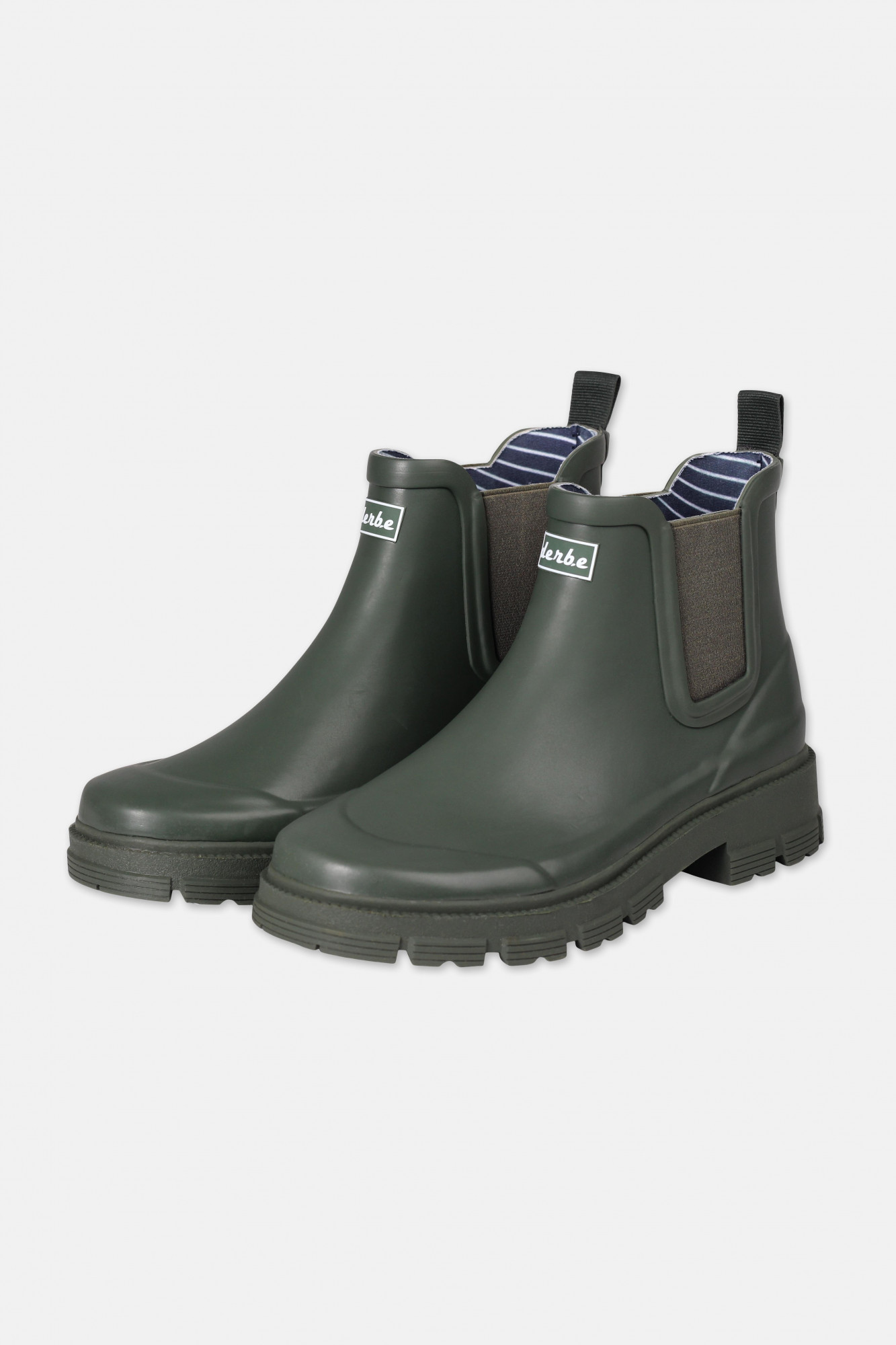 Gummistiefel Gruffig Puuschen Grün für Damen von derbe - Seitlich