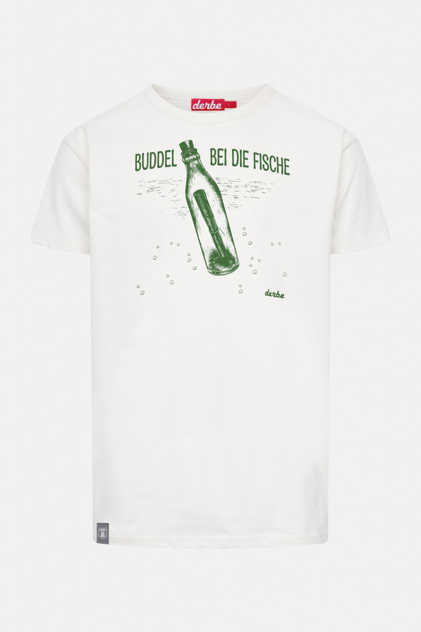 Derbe T-Shirt Fischbuddel Herren Weiß