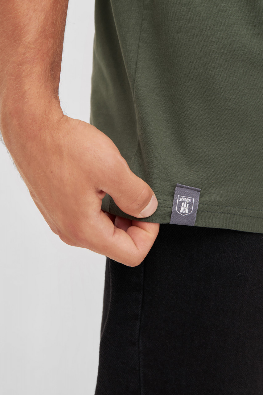 Derbe T-Shirt Moin Djöh Herren Oliv Grün