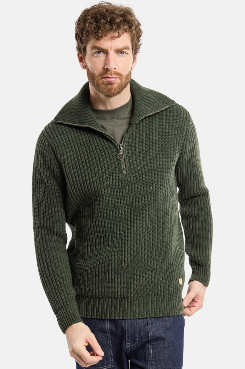 Armor Lux Herren Troyer Dunkelgrün Pullover Heritage