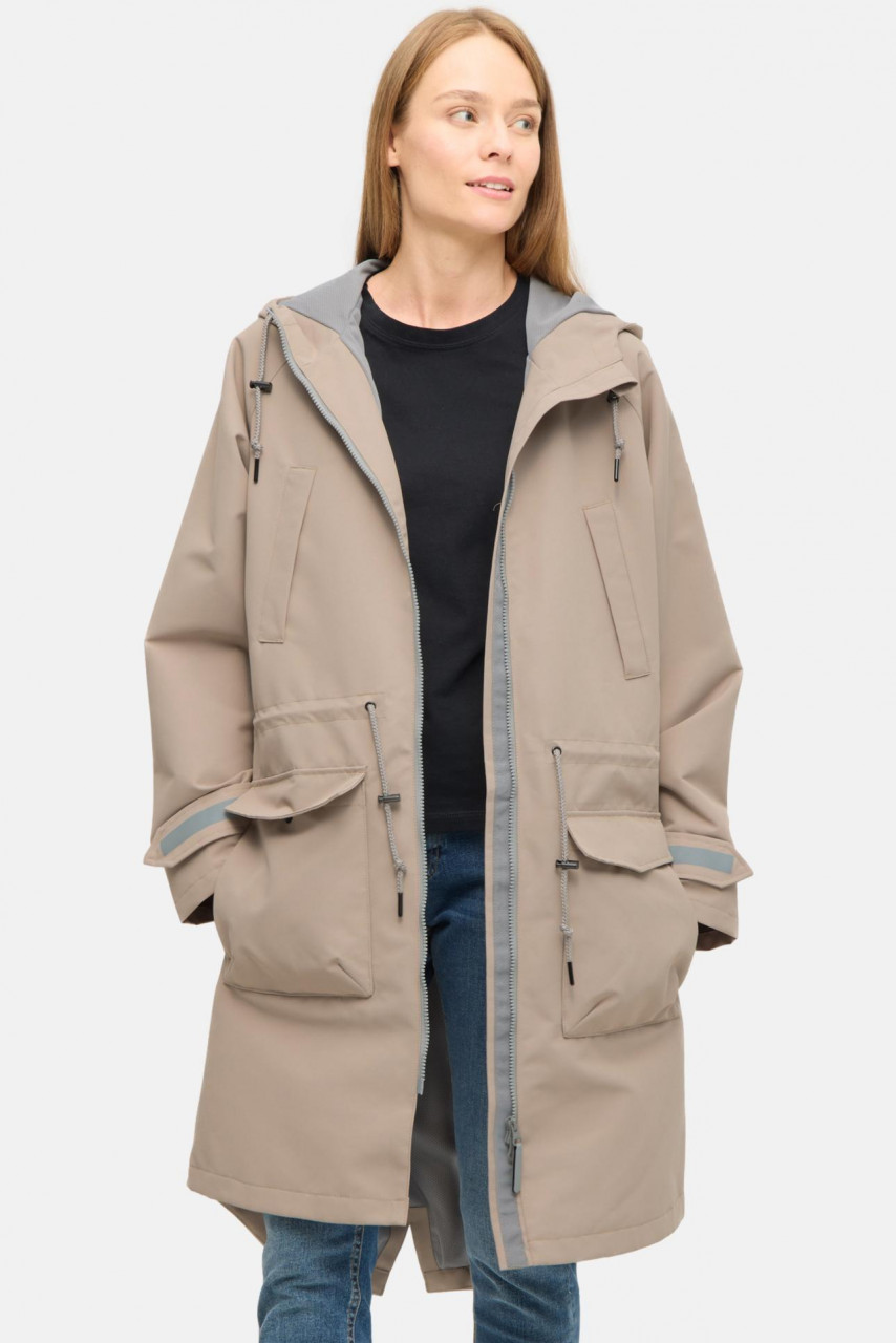 Derbe Regenjacke Phoeby Dog Damen Beige Hundejacke