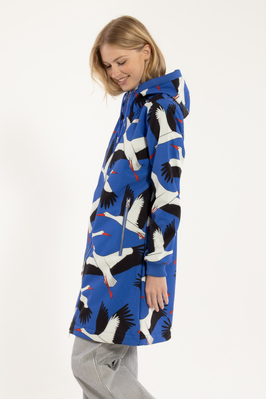 Danefae Softshell Jacke Danejane Damen Blau Vogel Storch