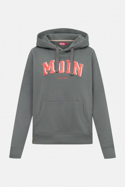 Derbe Hoodie Moinmoin Damen Grau Kapuzenpullover