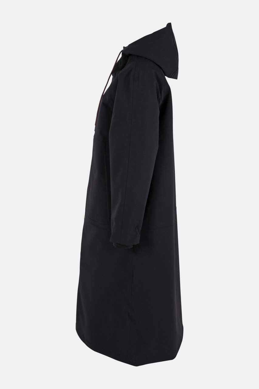 Danefae Wintermantel Daneroyal Damen Schwarz Regenjacke Steppjacke Extra Lang