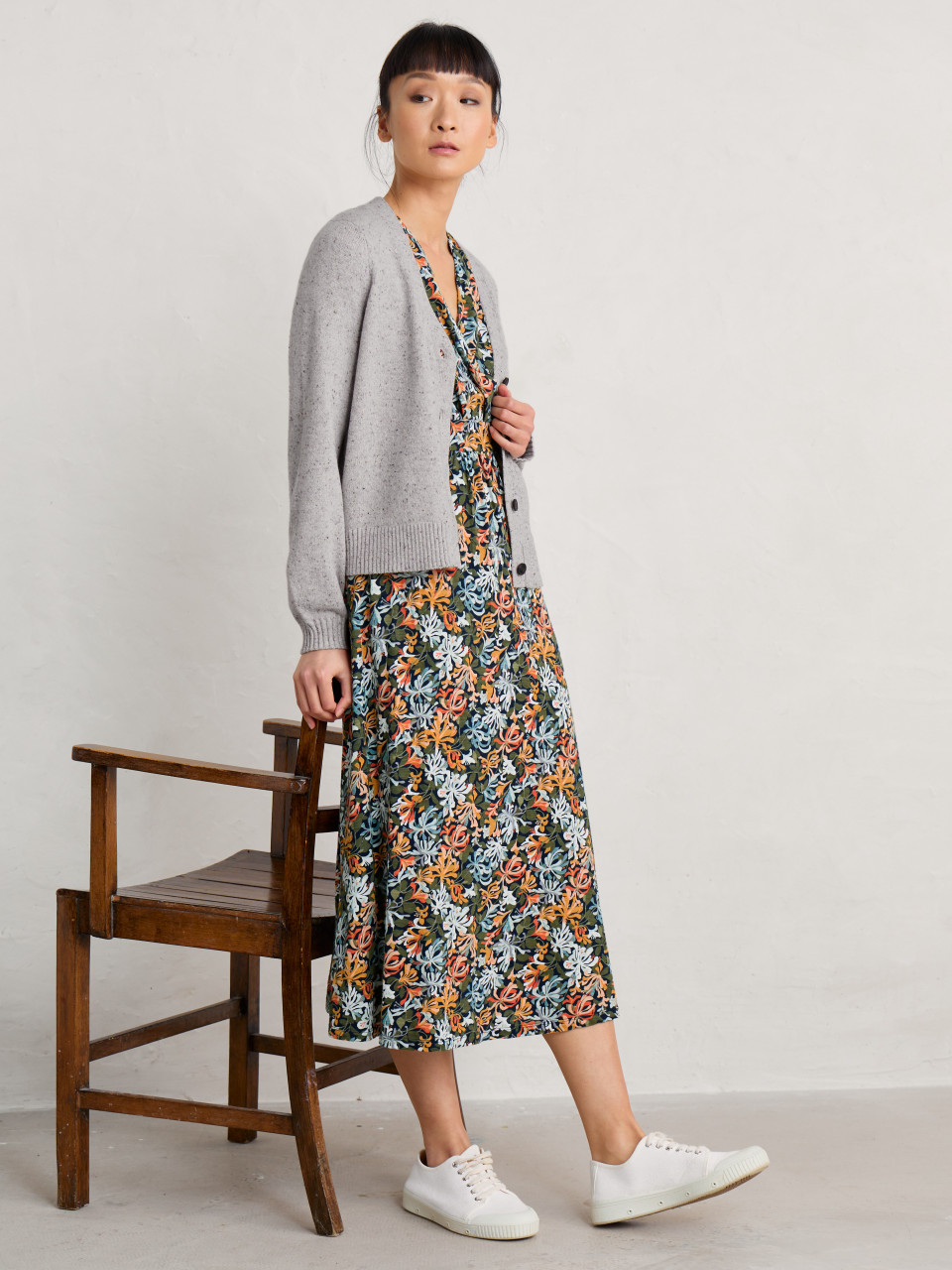 Seasalt Cornwall Kleid Chapelle Damen Grün Orange GOTS Organic