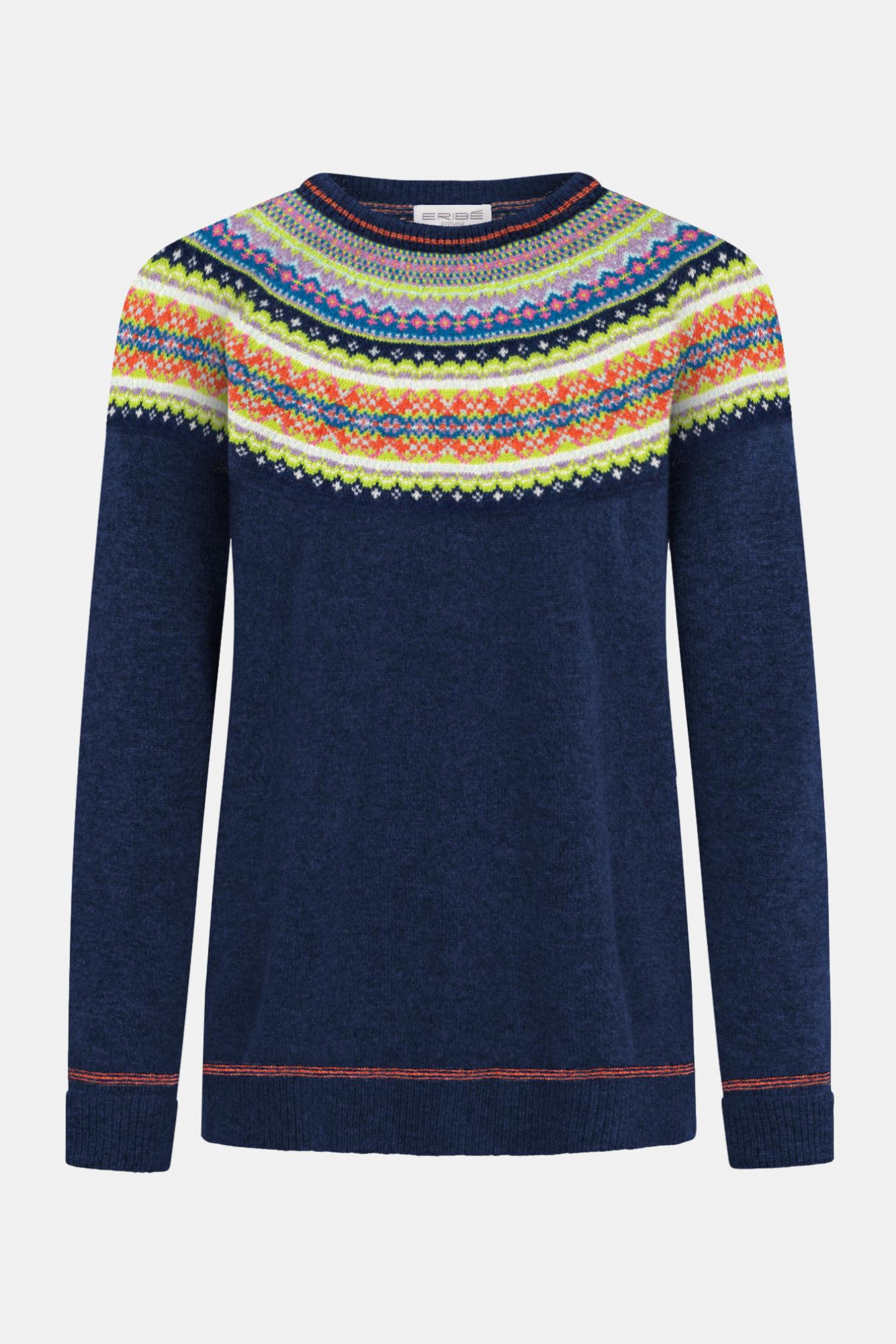 ERIBÉ Pullover Alpine Breeze Damen Blau Fairisle