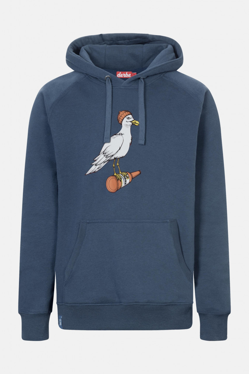 Hoodie Sturmmöwe Mono Blau für Herren von derbe