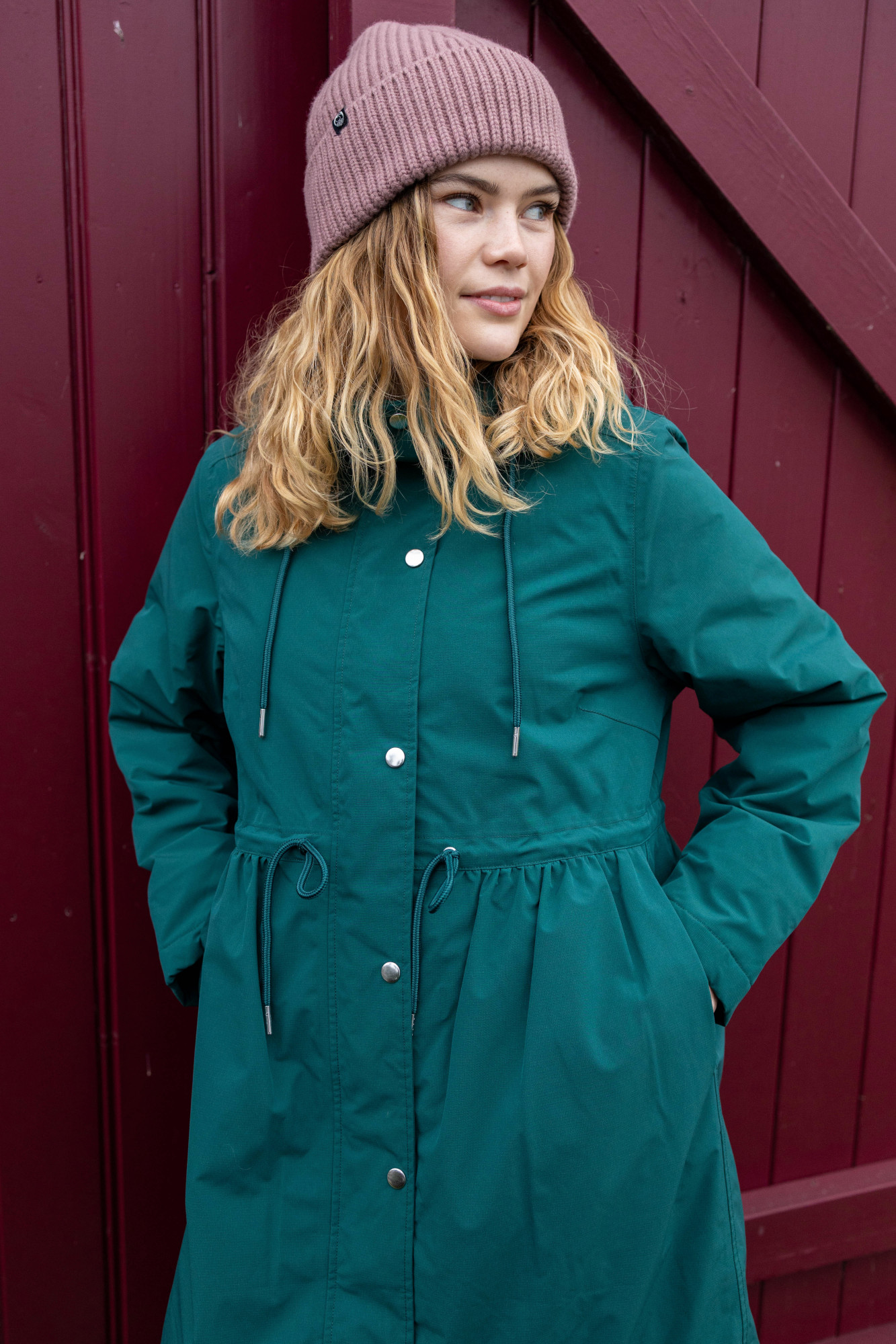 Danefae Winterjacke Danedelight Damen Petrol Parka Extra Lang
