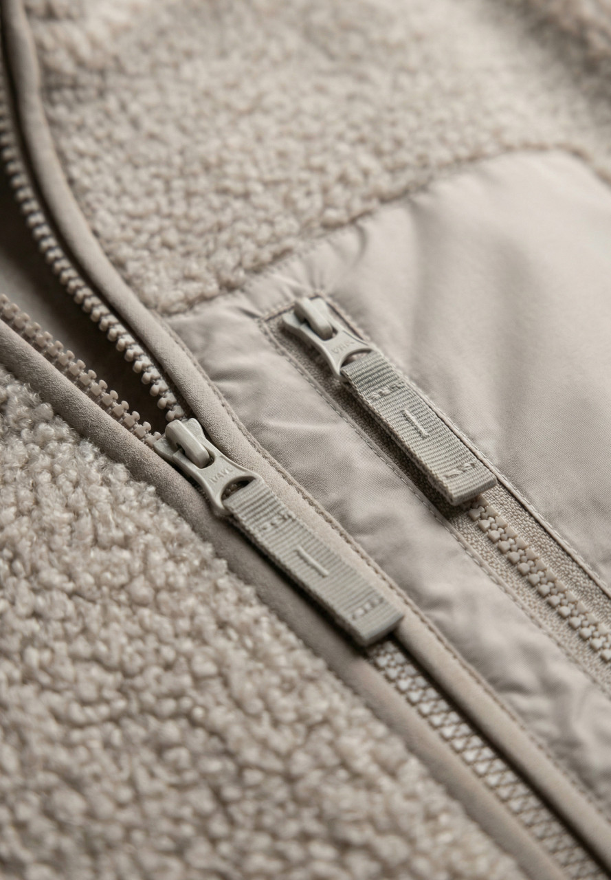Derbe Damen Fleecejacke Kuschelby Long Beige Teddy