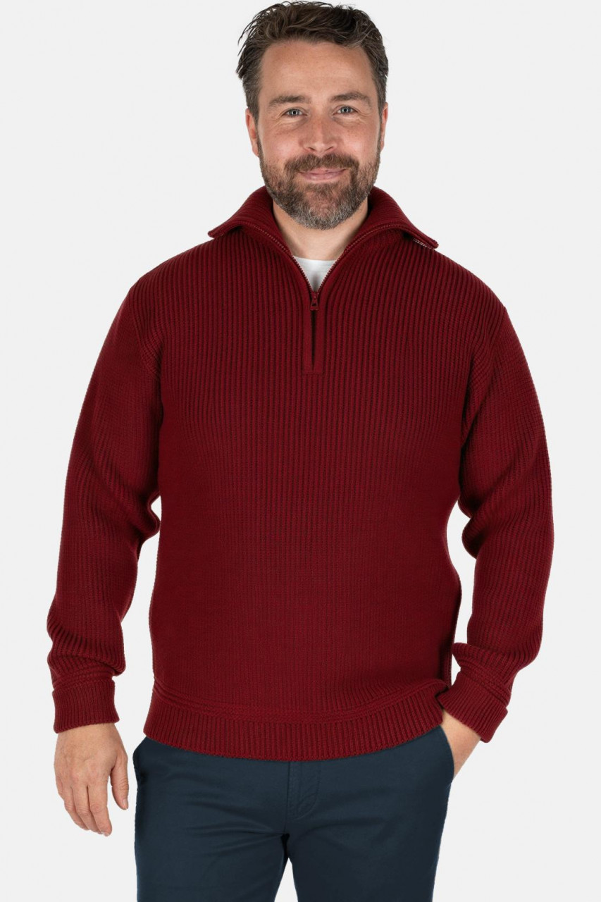 Troyer Hanseheld Wolle Herren Bordeaux