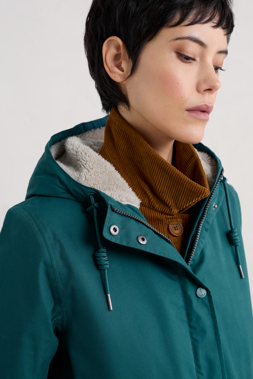 Seasalt Cornwall Regenjacke Plant Hunter Damen Blau Petrol Winterjacke
