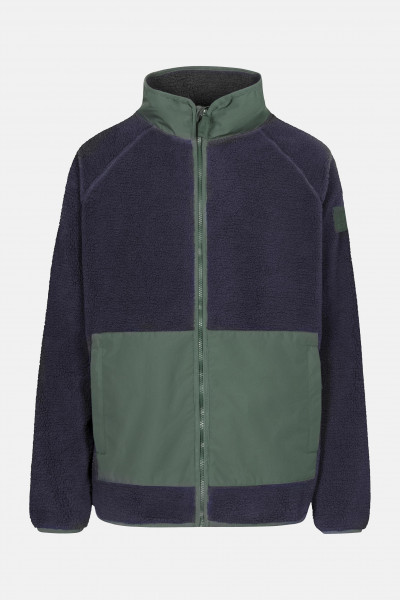 Derbe Kuschelby Navy Herren Fleecejacke Blau Grün Derbe Kuschelby Navy Herren Fleecejacke Blau Grün