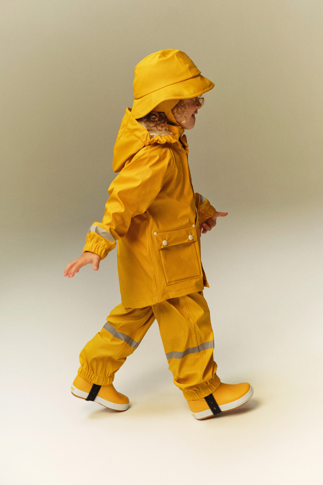 Tretorn Wings Kinder Regenhut Südwester Gelb Spectra Yellow Fleece