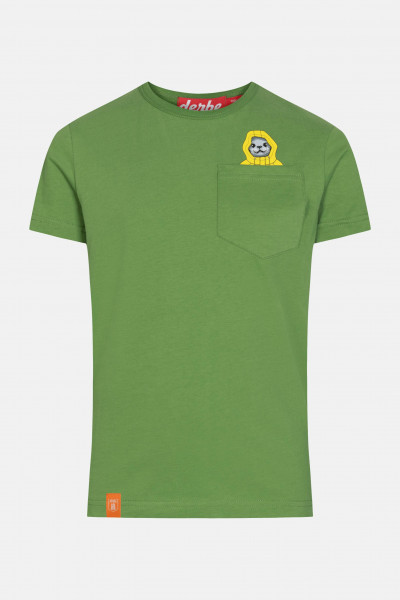 Derbe Taschenrobbe Kinder T-Shirt Cactus Grün Brusttasche Seehund Derbe Taschenrobbe Kinder T-Shirt Cactus Grün Brusttasche Seehund
