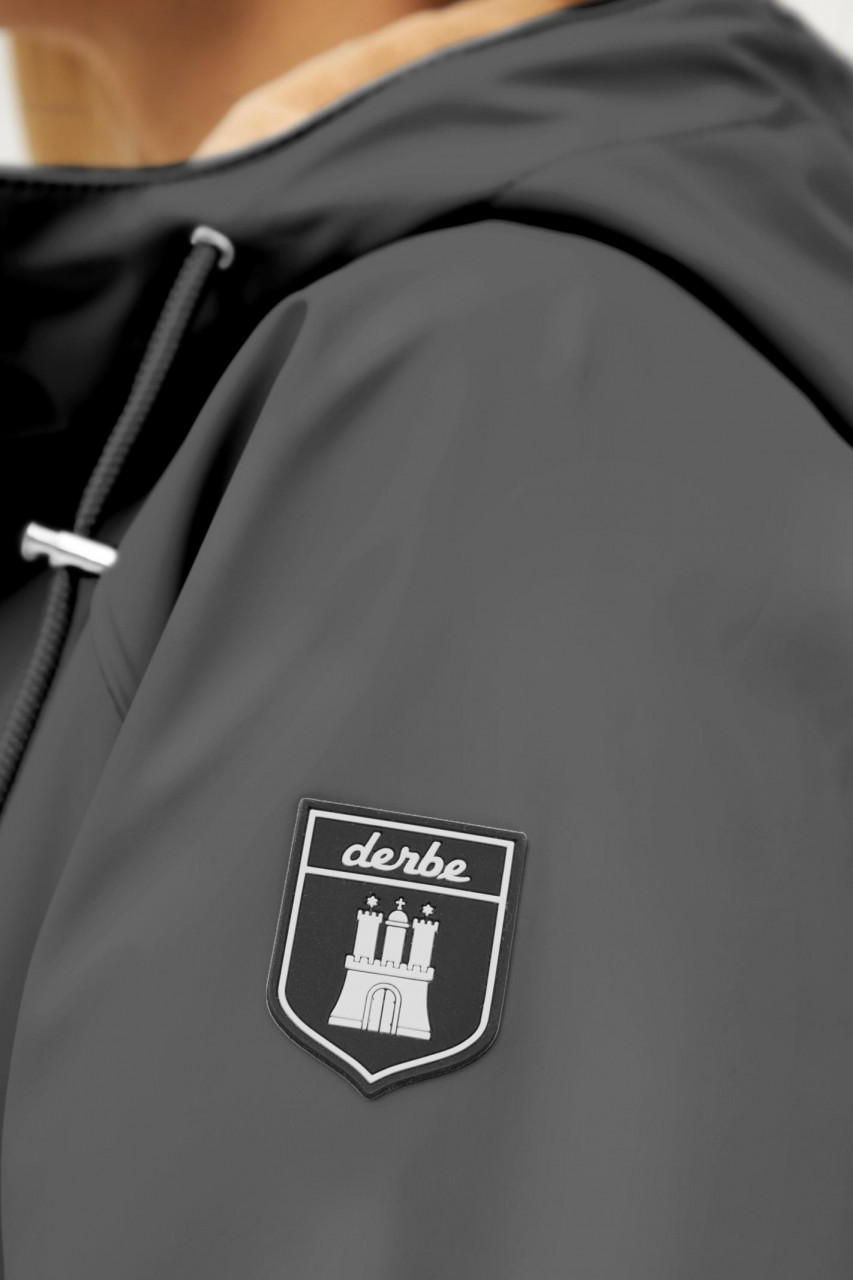 Derbe Wittby Phantom Damen Regenjacke Schwarz Beige