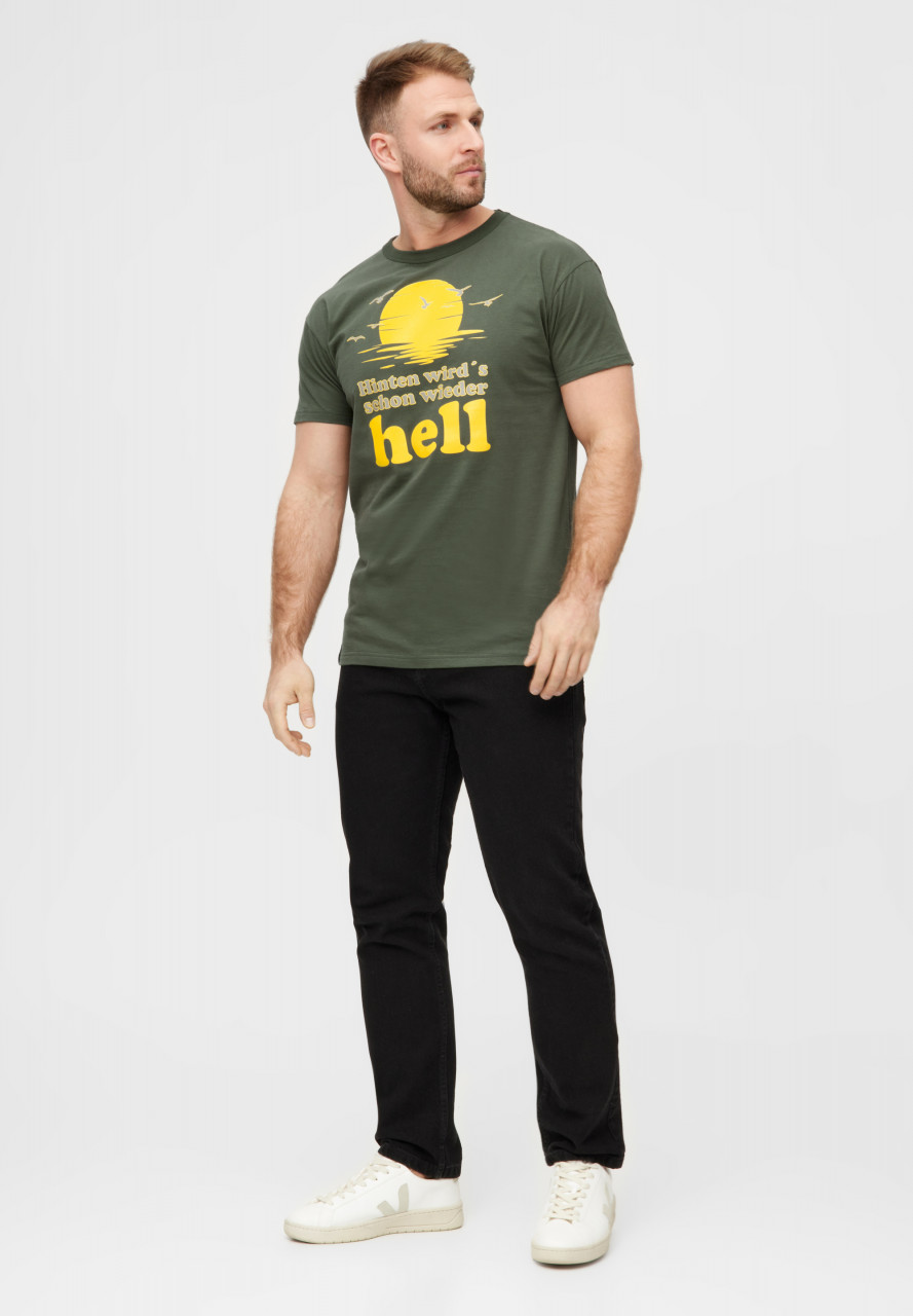 Derbe T-Shirt Hell Herren Oliv Grün GOTS Organic