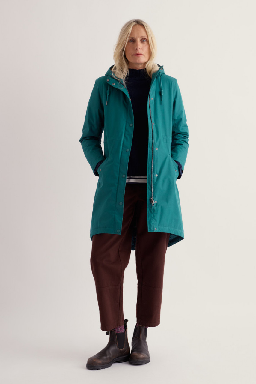 Seasalt Cornwall Regenjacke Plant Hunter Damen Türkis Petrol Winterjacke