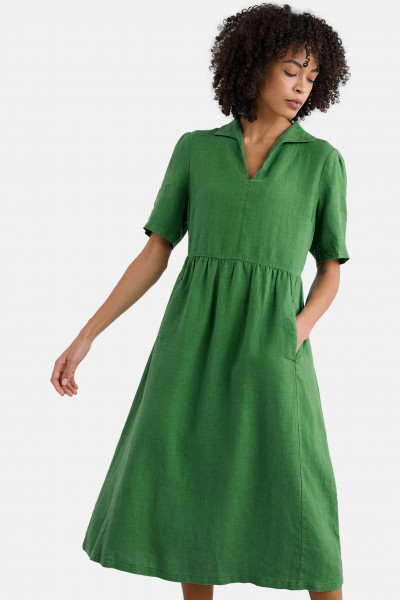 Seasalt Kleid Fen Violet Damen Grün Leinen Fischer