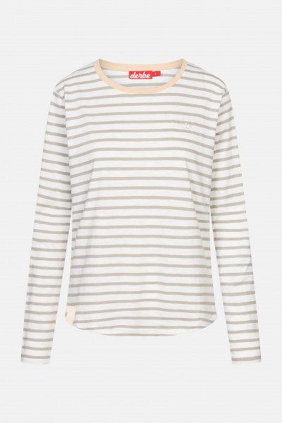 Derbe Robbenschnute Damen Langarmshirt Hellgrau Paloma Streifenshirt Derbe Robbenschnute Damen Langarmshirt Hellgrau Paloma Streifenshirt