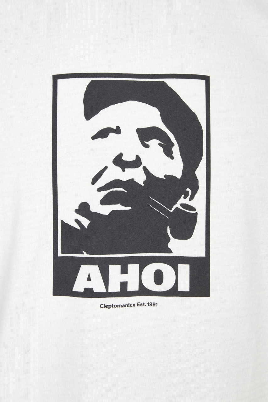 Cleptomanicx Herren T-Shirt Ahoi Weiß Baumwolle Nachhaltig Baumwolle Nachhaltig