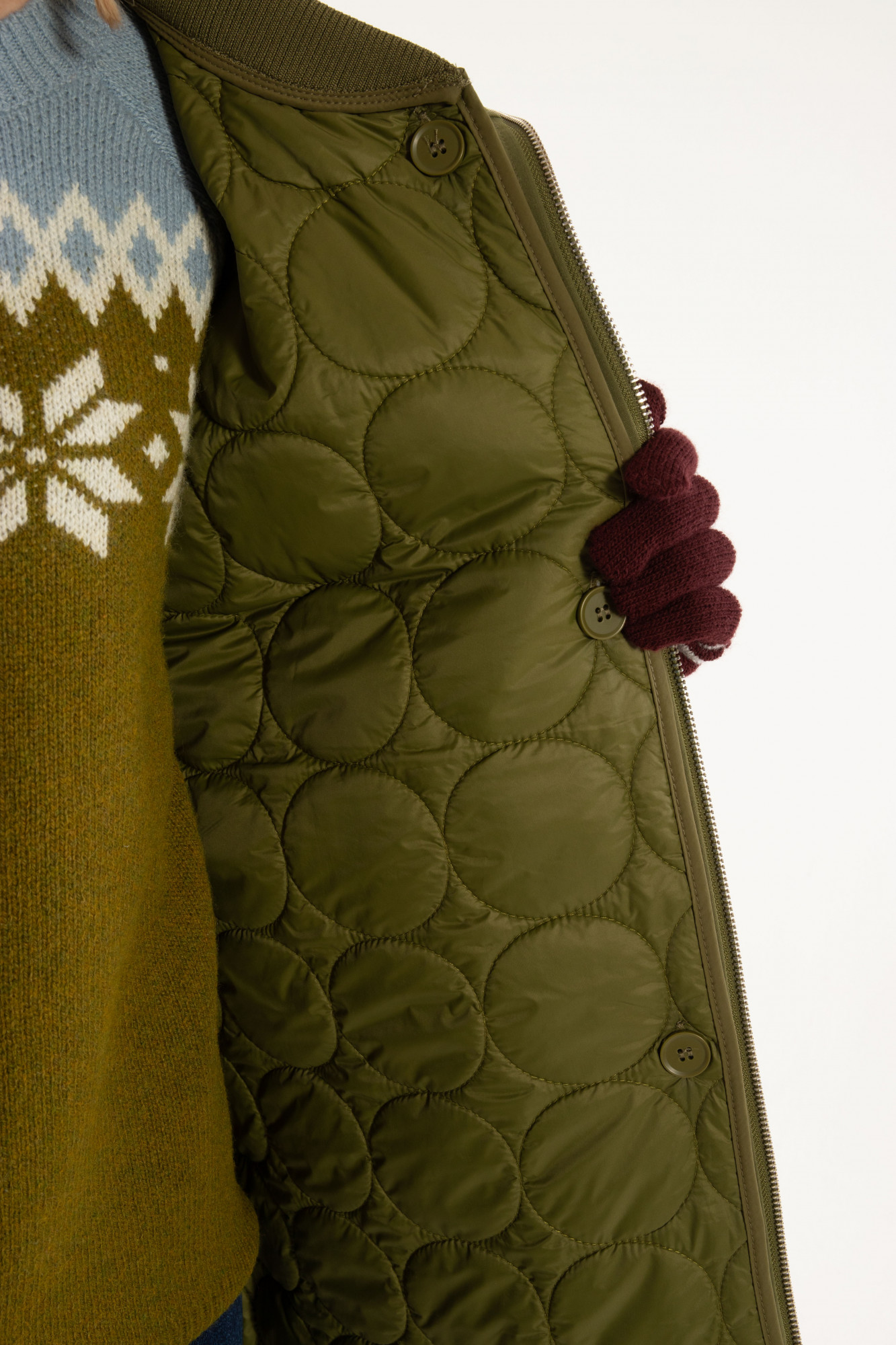 Danefae Wintermantel Daneroyal Damen Oliv Grün Regenjacke Steppjacke