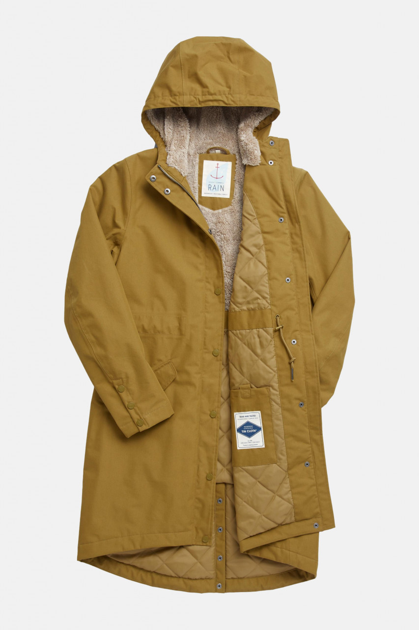 Seasalt Cornwall Plant Hunter 2 Regenjacke Oak Senf Dunkel Wintermantel Parka