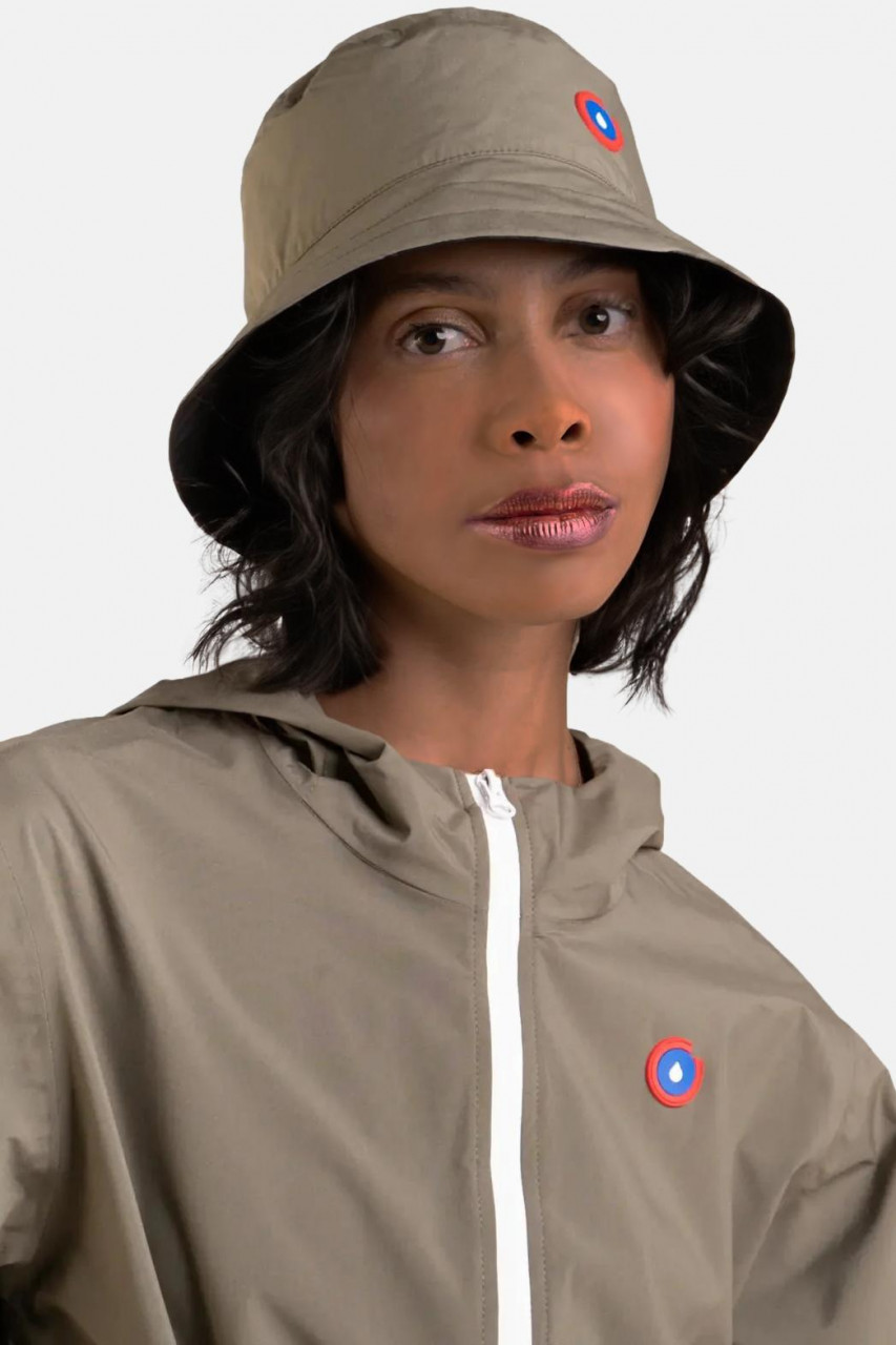 Flotte Regenhut Bob Oliv Grün Schwarz Fischerhut Wendbar