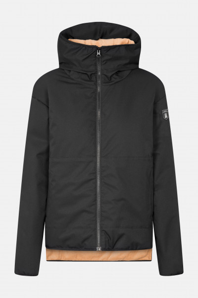 Derbe Peutholm Damen Jacke Schwarz Black Caramel Beige Derbe Peutholm Damen Jacke Schwarz Black Caramel Beige